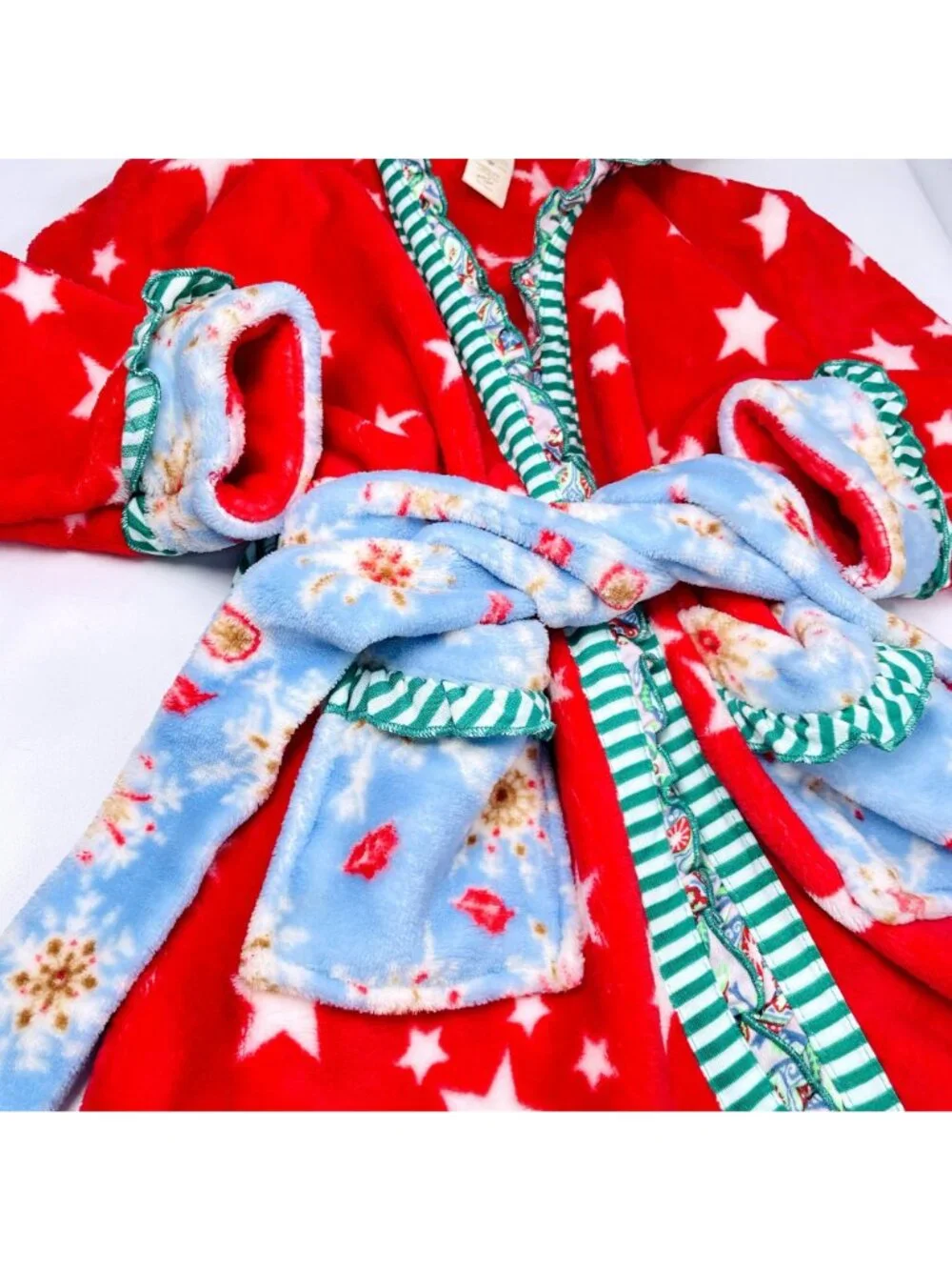 Matilda Jane Girls Evening In Christmas Winter Holiday Fuzzy Robe 4-6 / 4 - 6